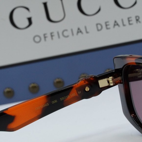 FINAL PRICE NEW GUCCI GG1534S 006 ORANGE VIOLET SUNGLASSES - Picture 6 of 10